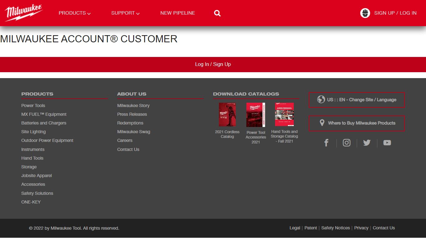 CustomerLogin - Milwaukee Electric Tool